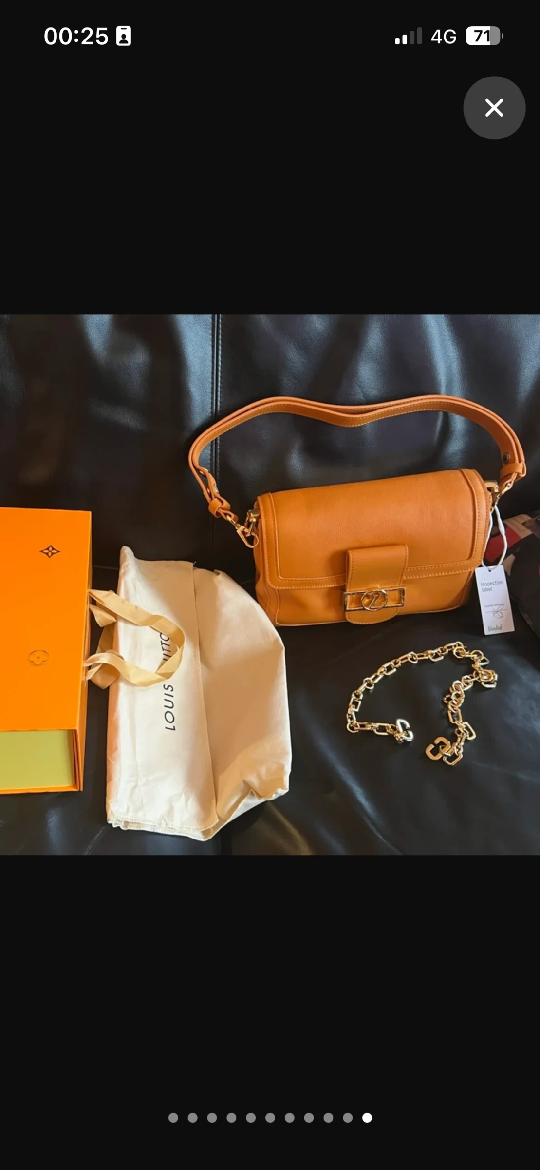 L V dauphine MM soft 2026 cognac bag – photo 2